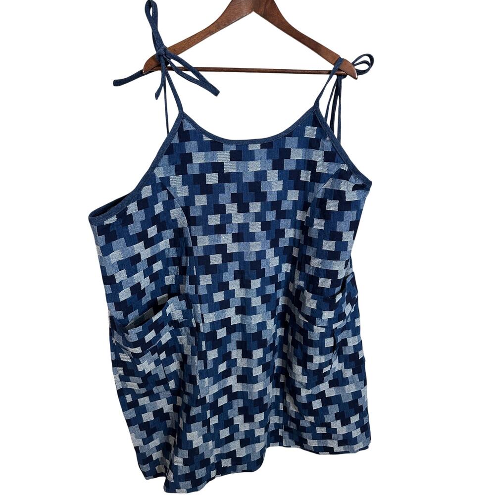 Nettle Studios Patchwork Denim Dress Womans One Size NWOT